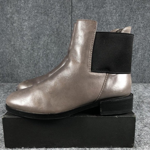 Clarks Boots Womens Size 8 Gray Ankle Leather Chelsea Elastic EU 39‎ 26110786 - Picture 5 of 15